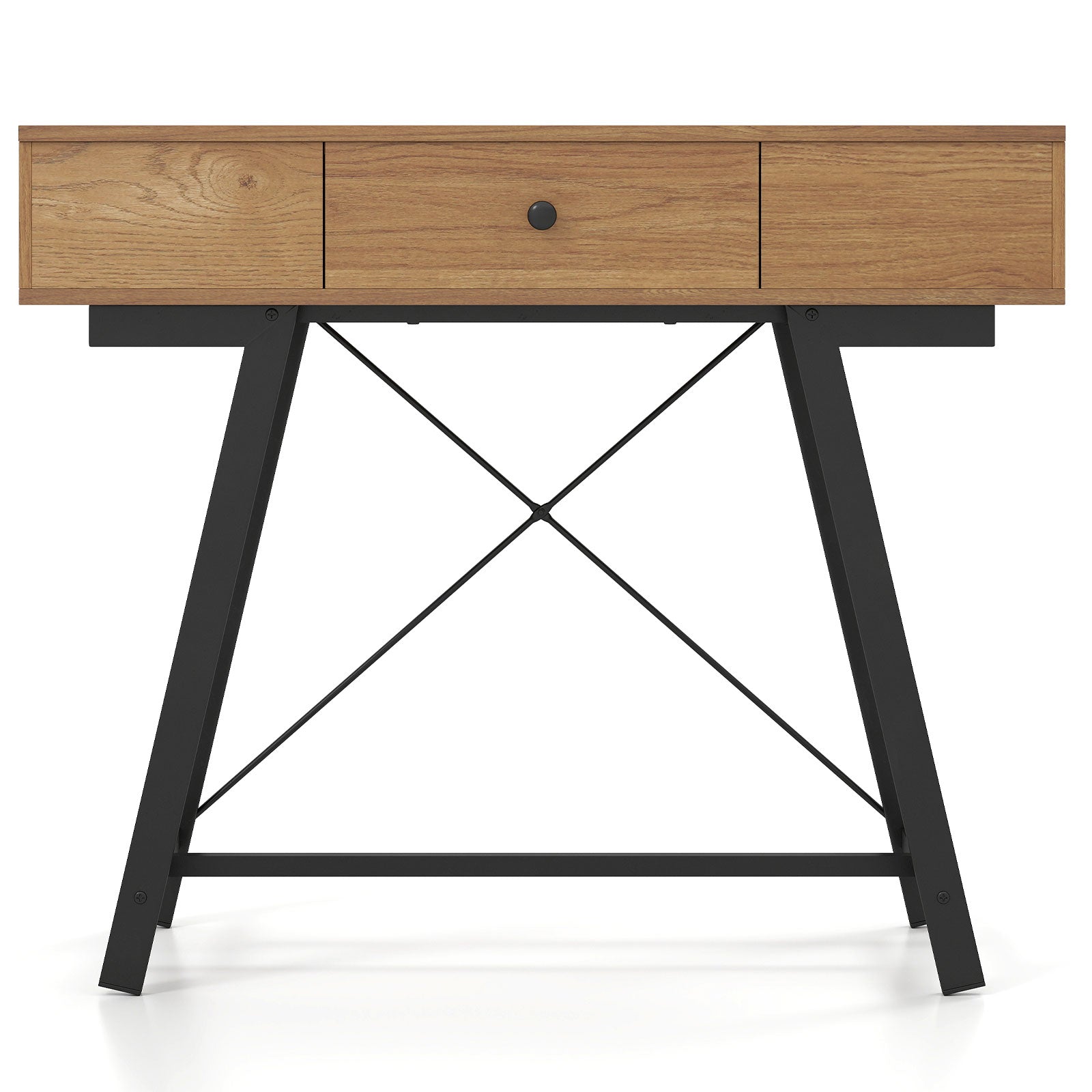 Vanity Desk with Flip Top Mirror Makeup Dressing Table, Rustic Brown Makeup Vanities at Gallery Canada