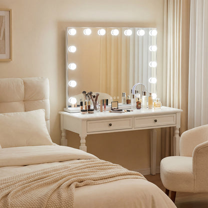 Vanity Mirror with Lights with 10X Magnification for Vanity Desk, White Wall Mirrors at Gallery Canada