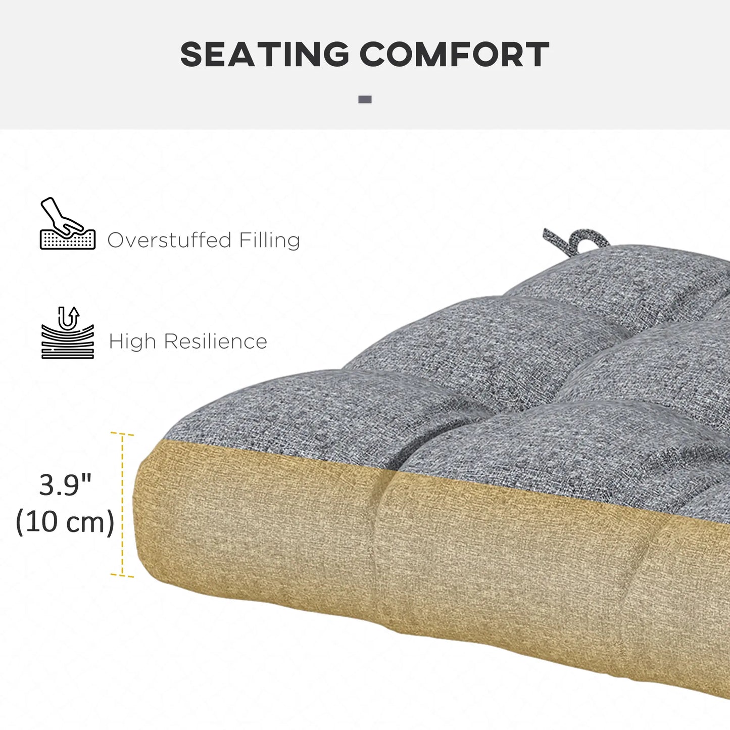4-Piece Patio Chair Cushion Set, Indoor Outdoor Replacement Pillows Patio Chair Cushions at Gallery Canada