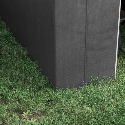 6' x 8' Outdoor Storage Shed, Heavy Duty Galvanized Steel, Dark Grey Sheds at Gallery Canada
