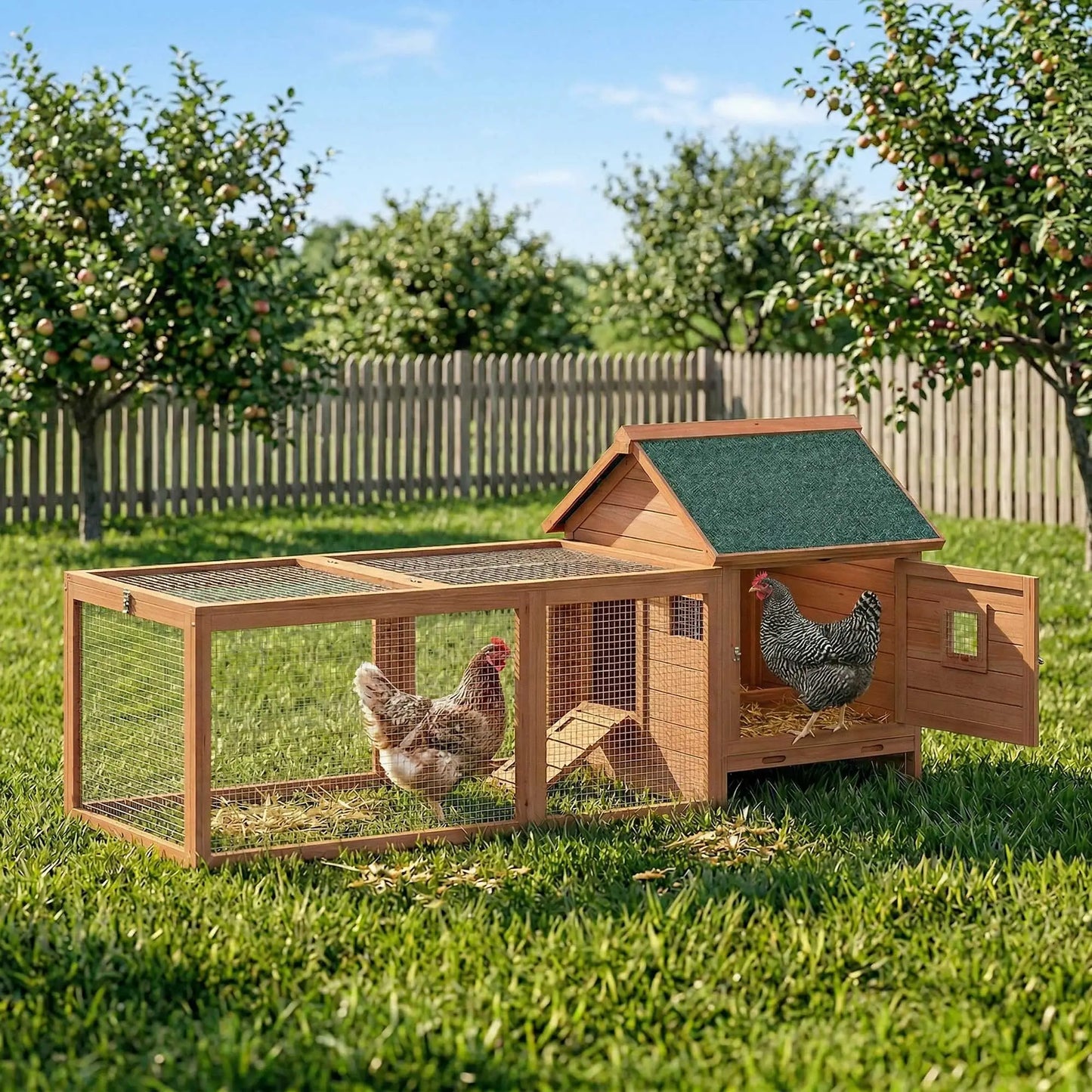 72" Wooden Chicken Coop For 2 Chickens, Poultry Cage With Run Chicken Coops at Gallery Canada