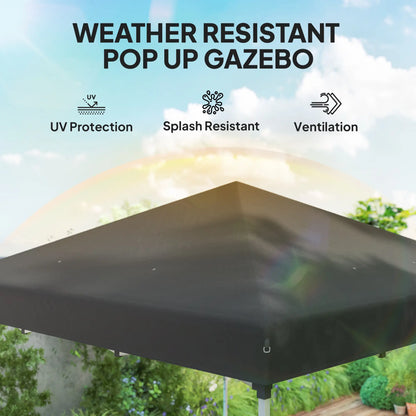 10' x 10' Pop Up Canopy, Sidewalls, Roller Bag, Adjustable Tent, Black Pop Up Canopies at Gallery Canada