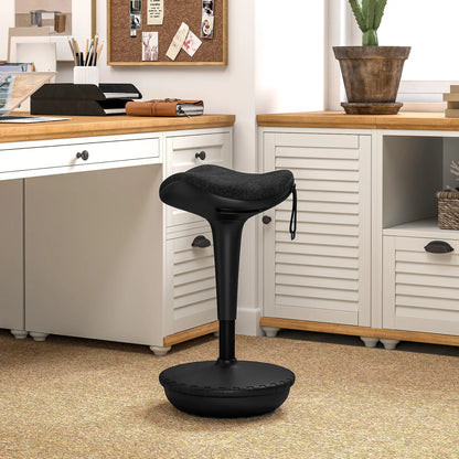 Swivel Standing Desk Chair, Adjustable Ergonomic Stool, Black Office Chairs at Gallery Canada