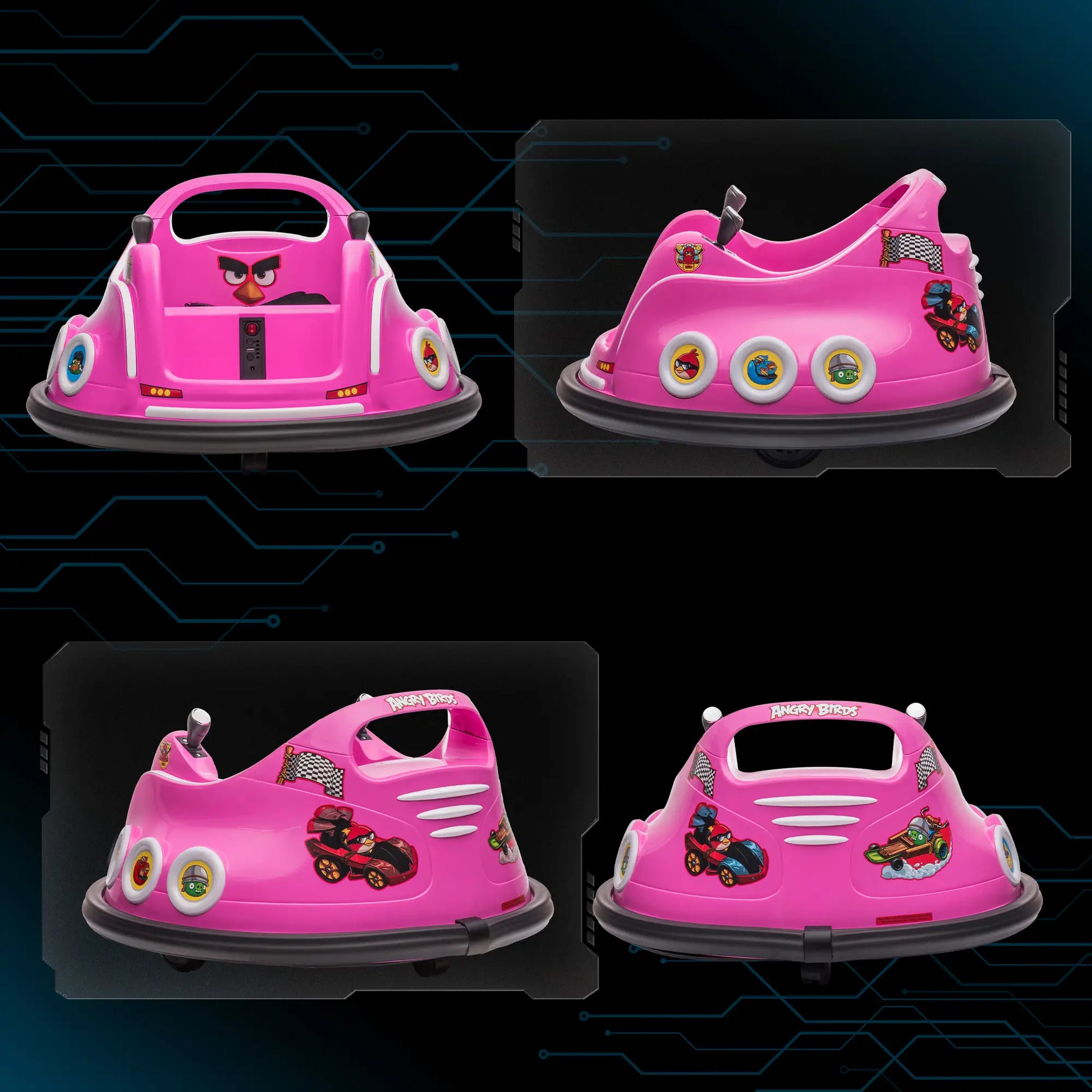 Electric Ride On Car, 12V, 360 Degree Spin, Dual Joysticks, Pink Electric Ride On Toys at Gallery Canada