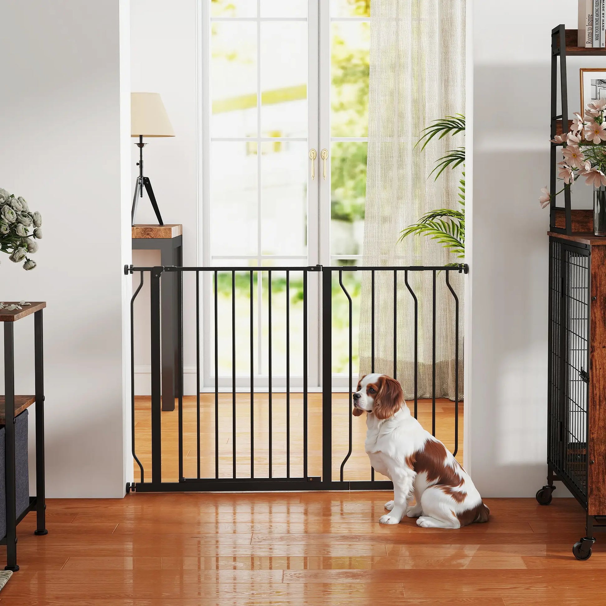 30"-45" Easy Install Pet Gate, Extra Wide, Black Houses, Kennels & Pens at Gallery Canada