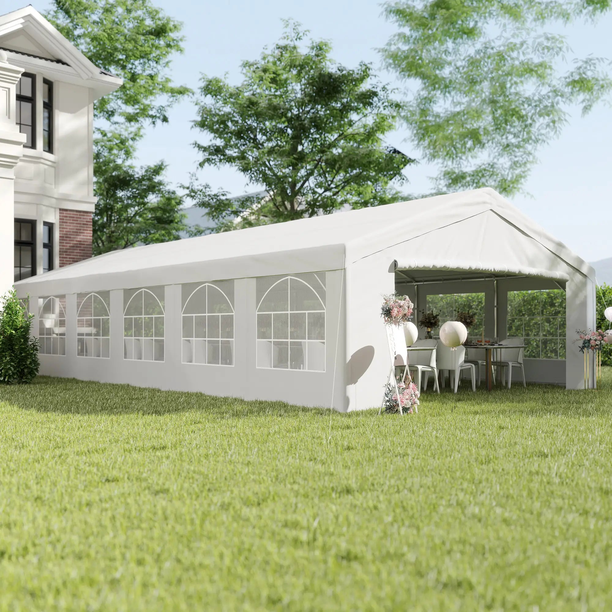 40'x20' Heavy Duty Party Tent, Removable Sidewalls, White Canopy Tents at Gallery Canada