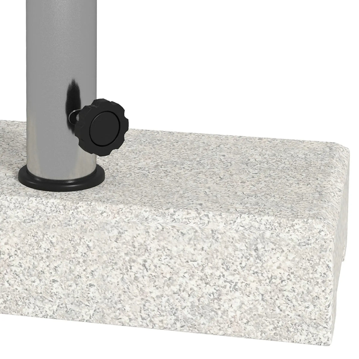 55 Lbs Half Granite Parasol Base, Outdoor Umbrella Stand, Grey Umbrella Bases at Gallery Canada