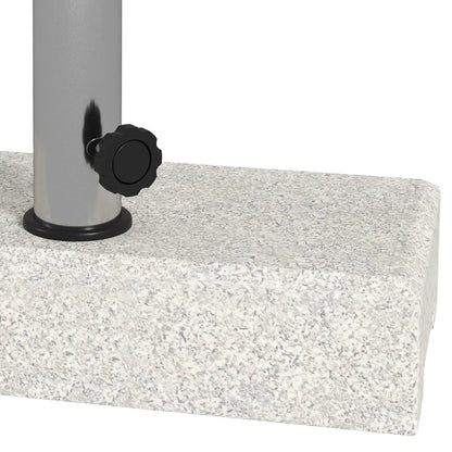 55 Lbs Half Granite Parasol Base, Outdoor Umbrella Stand, Grey Umbrella Bases at Gallery Canada