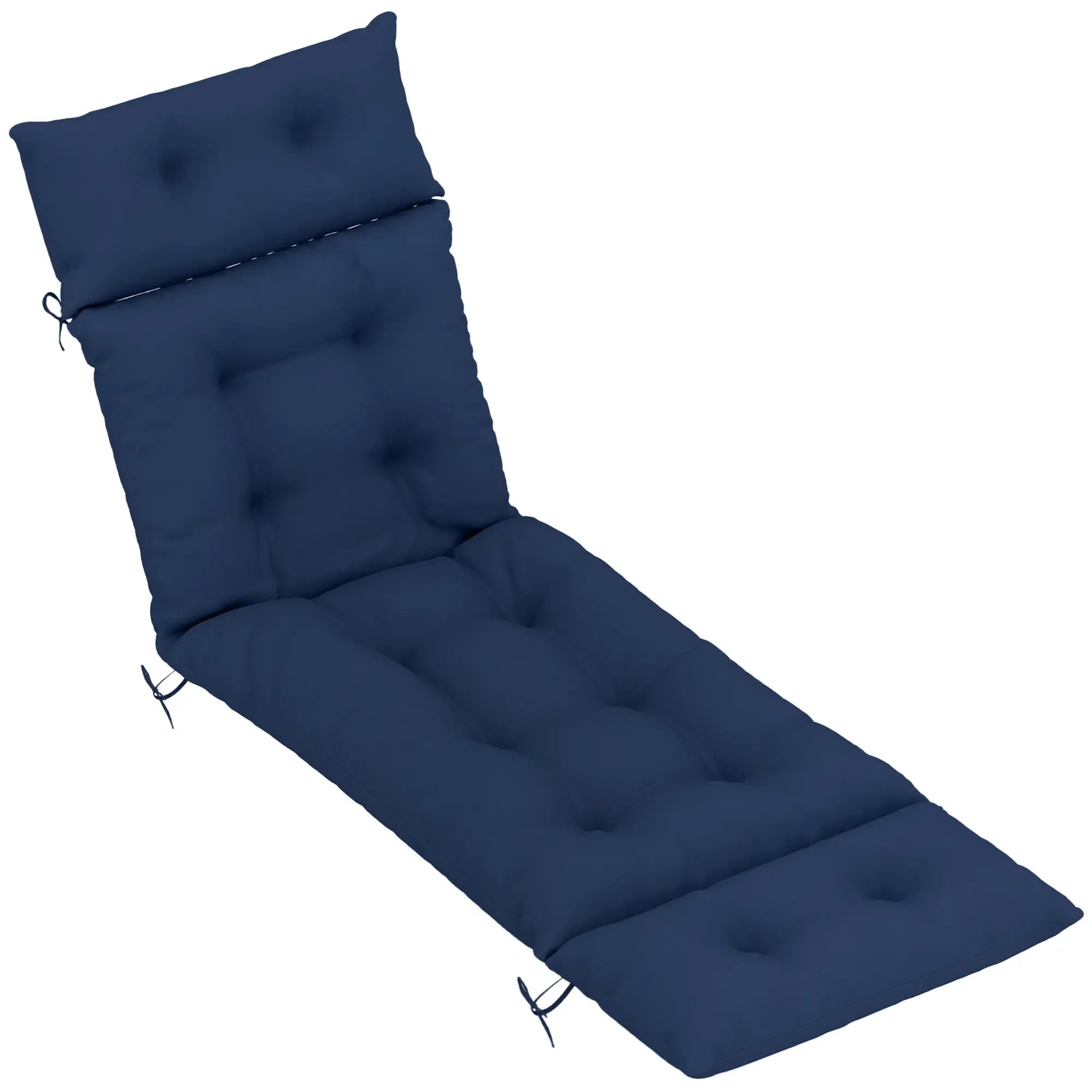 Tufted Thick Outdoor Chaise Lounge Cushion, 74.8