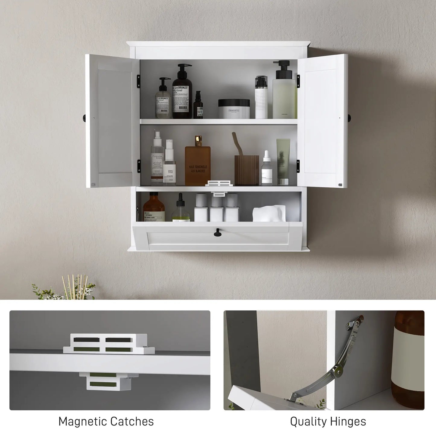 Medicine Cabinet, Adjustable Shelf, Bathroom Wall Cabinet, White Bathroom Cabinets at Gallery Canada