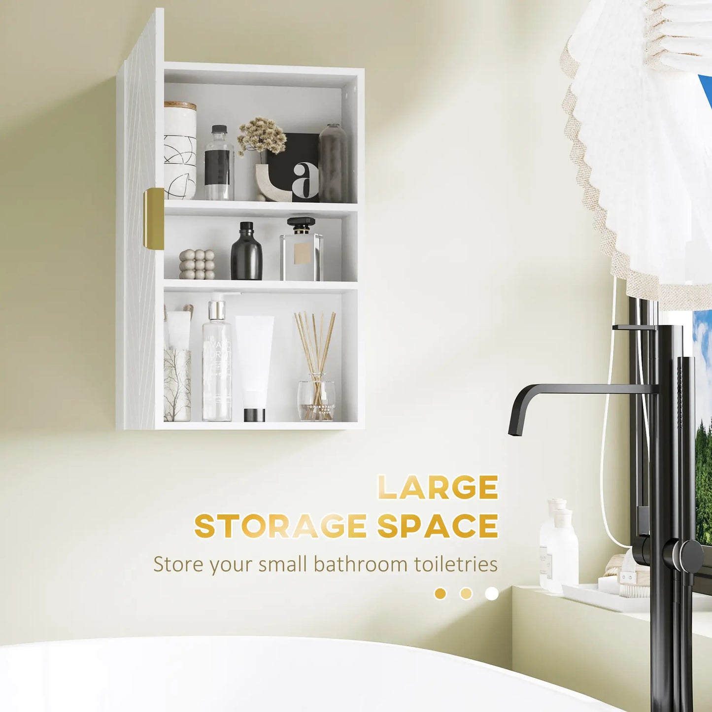 2-Piece Bathroom Cabinet Set, Adjustable Shelves, White Bathroom Cabinets at Gallery Canada