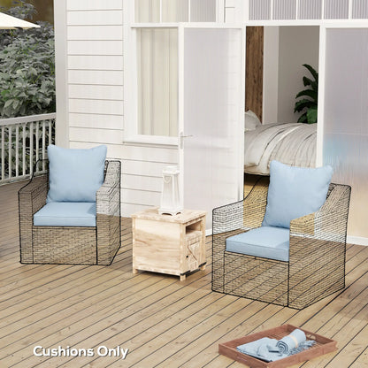 Patio Chair Cushions Set, Replacement Set of 2, Light Blue Patio Chair Cushions at Gallery Canada