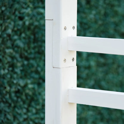 85" Wooden Garden Arbour, Outdoor Arch Trellis for Vines, White Garden Arches at Gallery Canada
