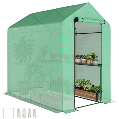 Walk-in Greenhouse, 73" x 47" x 75", Portable Plant House, Green Walk In Greenhouses at Gallery Canada