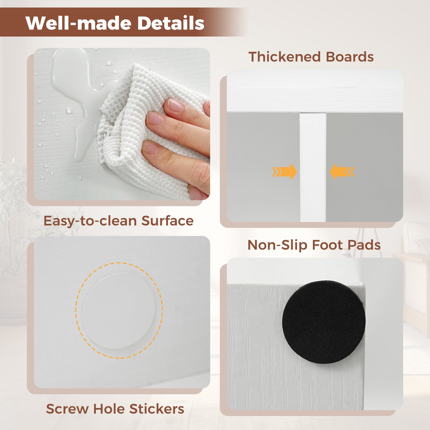 Vertical or Horizontal Freestanding Bookshelf with 7 Compartments, White Bookcases at Gallery Canada