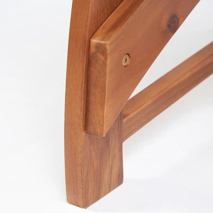 4 Acacia Wood Patio Set, Footstool, Seat Cushions, Cream White Patio Chairs at Gallery Canada