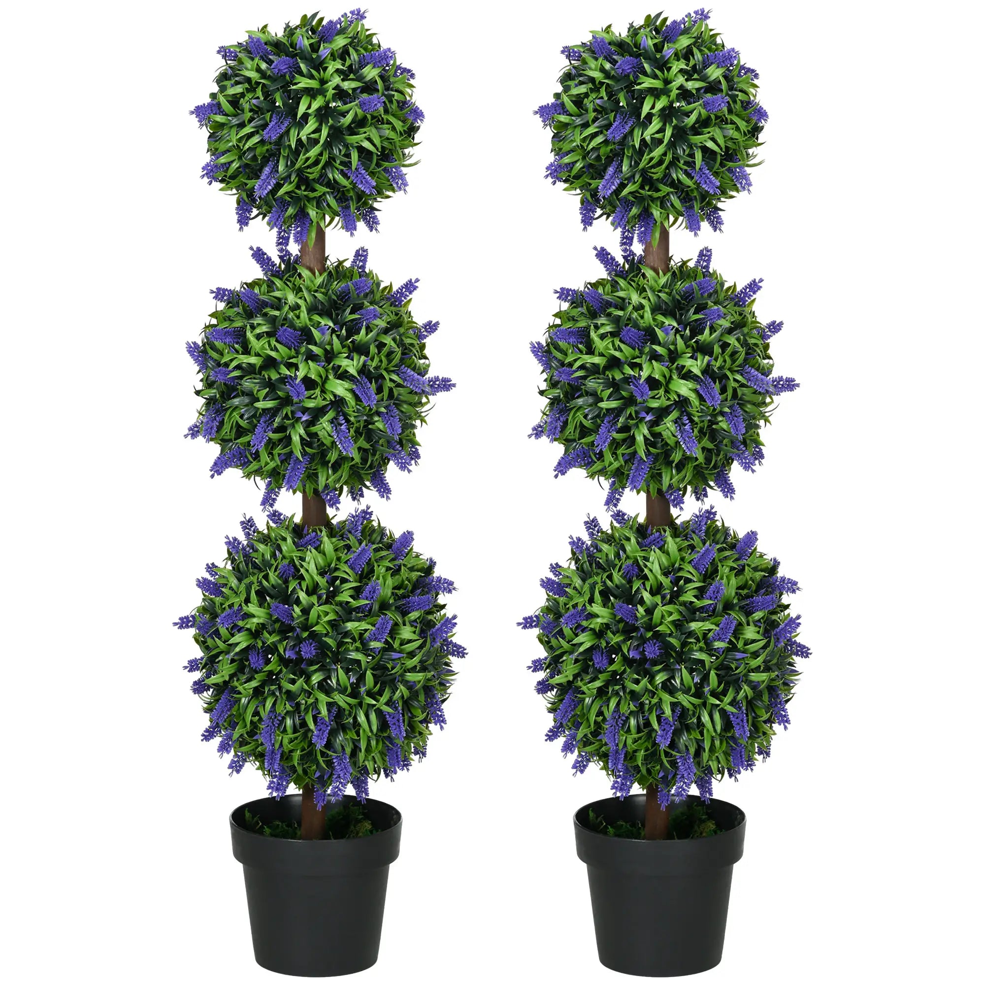 Artificial Lavender Plant Set, 3.5ft, Indoor Outdoor Decor Artificial Trees at Gallery Canada
