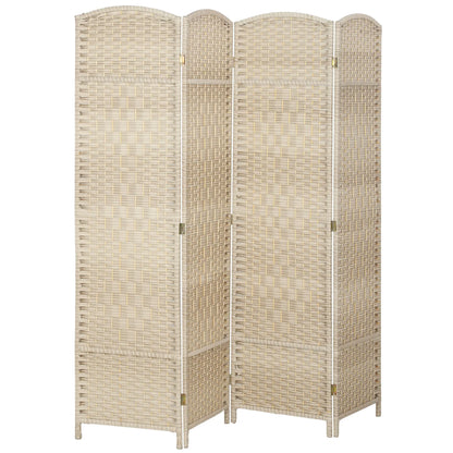 6 Ft Tall Folding Room Divider, 4 Panel Privacy Screen, Light Oak Room Dividers at Gallery Canada