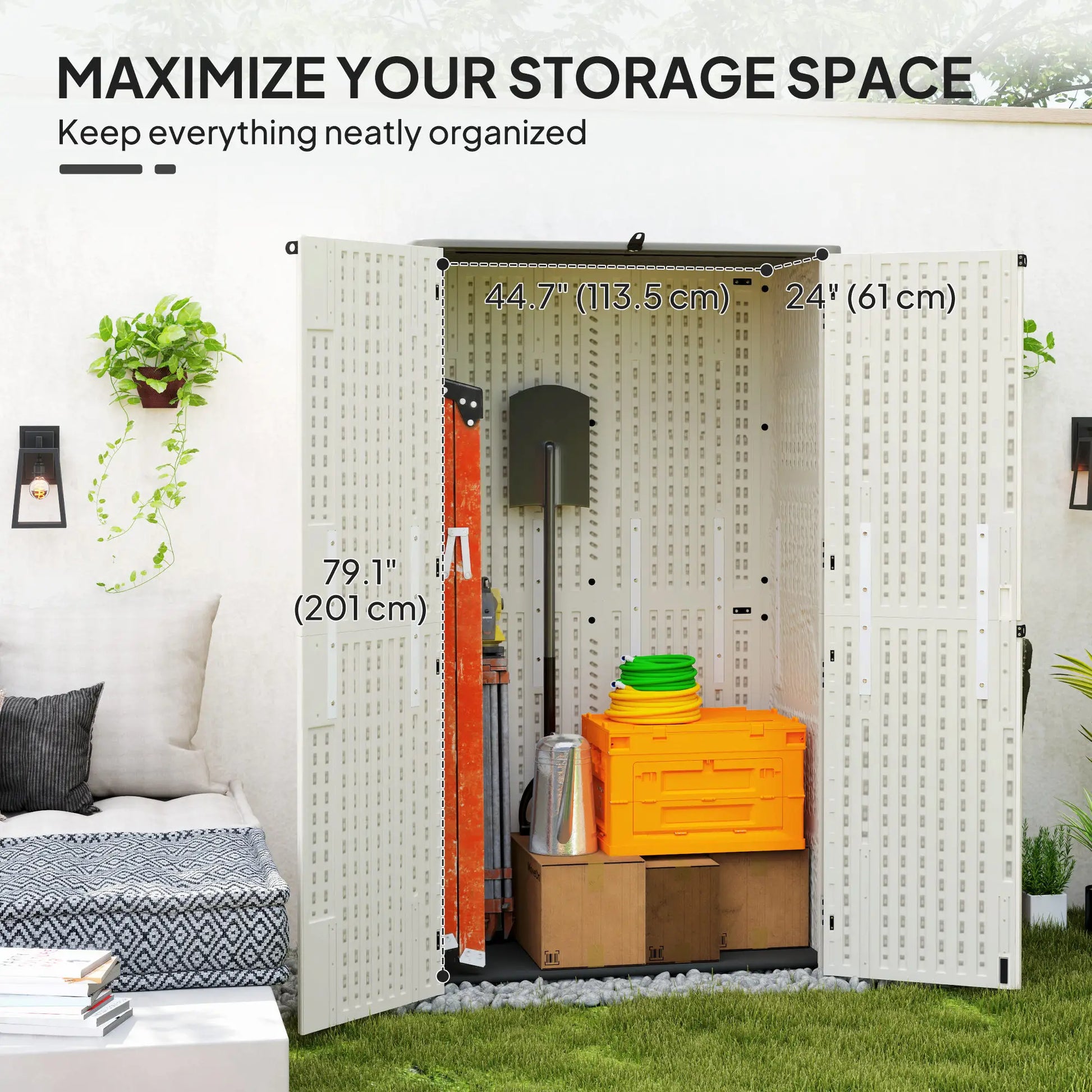 368 Gallon Outdoor Storage Cabinet, Openable Top, Lockable Doors Sheds at Gallery Canada