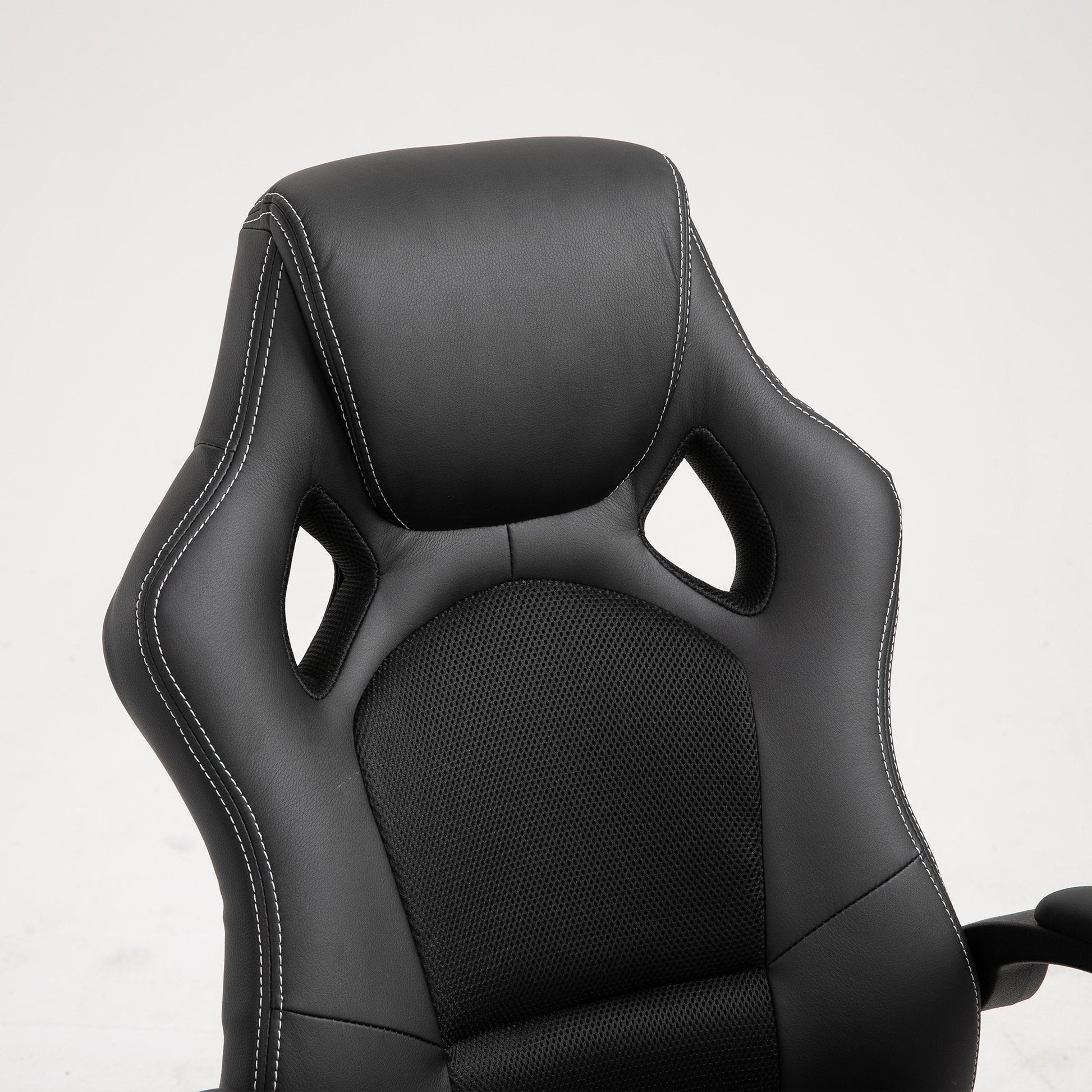 Racing Gaming Chair High Back Office Chair Computer Desk Gamer Chair with Swivel Wheels, Padded Headrest, Tilt Function, Black - Gallery Canada