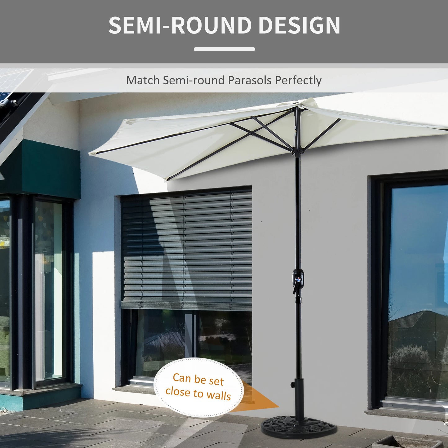 20 lb Heavy Duty Umbrella Base, Outdoor Concrete Stand, Black Umbrella Bases at Gallery Canada