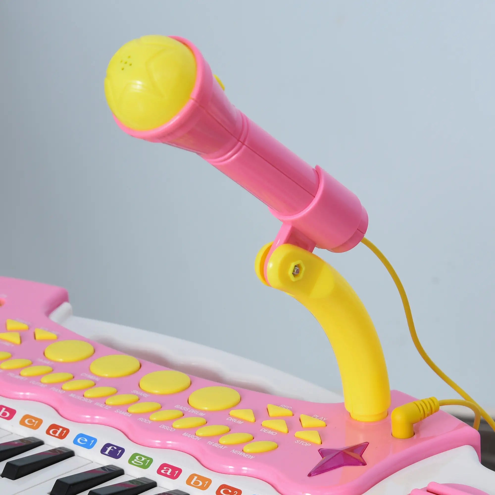 Kids Toy Piano Keyboard, Sitting Stool, Microphone, Flashlight, Pink Electronic Musical Pianos at Gallery Canada