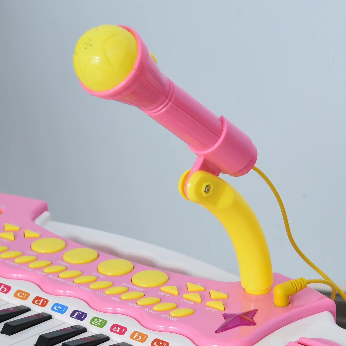 Kids Toy Piano Keyboard, Sitting Stool, Microphone, Flashlight, Pink Electronic Musical Pianos at Gallery Canada