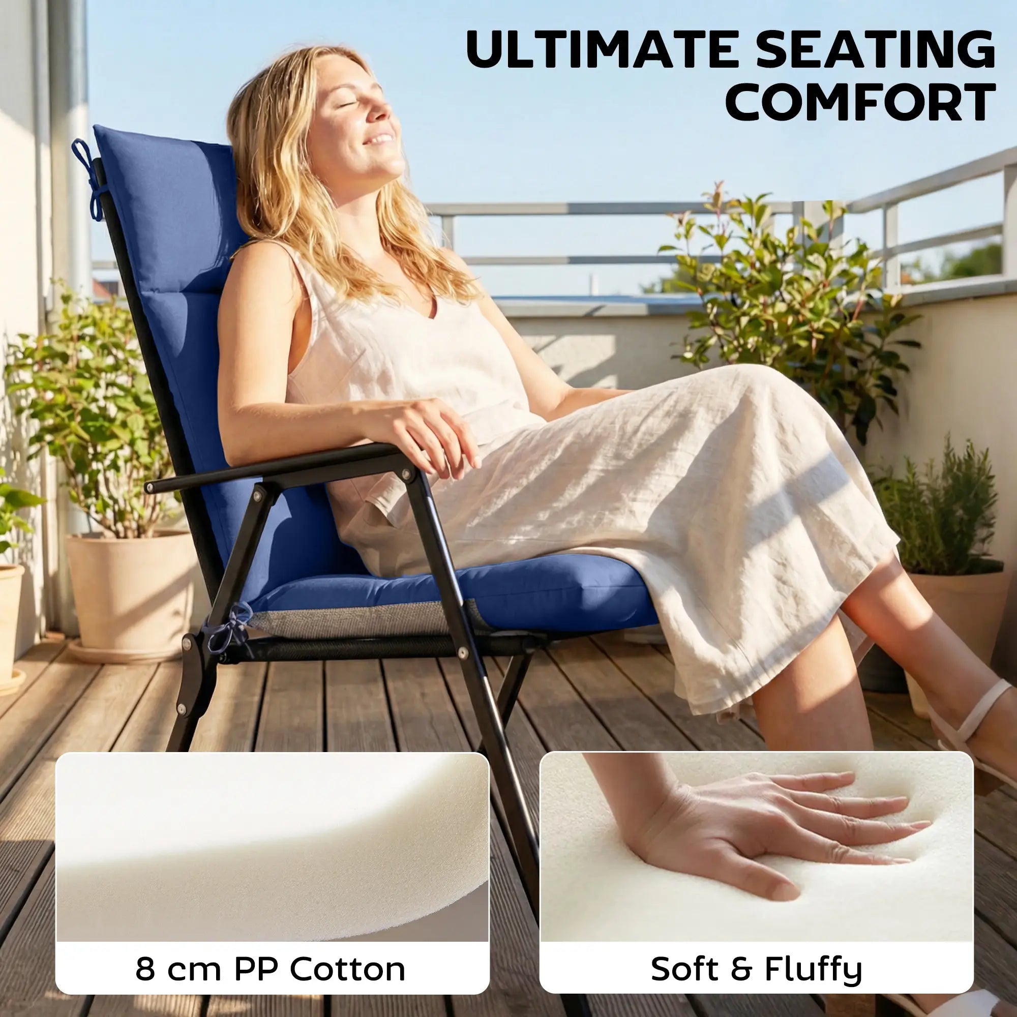 Patio Chair Cushions Set of 4, Waterproof Non-Slip, 44