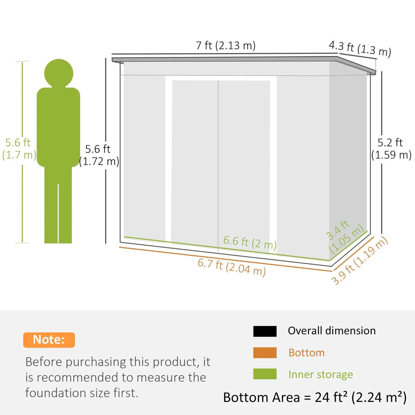 7' x 4' Galvanized Steel Garden Shed, Foundation Kit, Grey Sheds at Gallery Canada