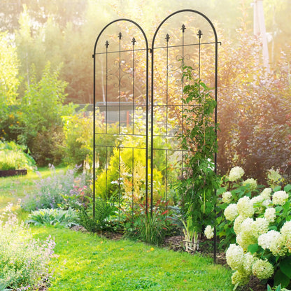Metal Trellis Set of 2, Garden Support Frames, Arrow Design Plant Stands at Gallery Canada