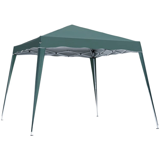 8' x 8' Pop Up Canopy, Outdoor Foldable Tent, Portable with Bag, Green Pop Up Canopies Green at Gallery Canada