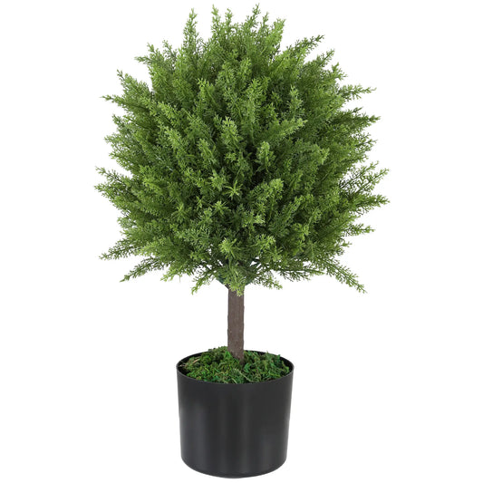 Artificial Cedar Topiary Trees In Pots, Indoor Outdoor Decor, Green Artificial Trees Green at Gallery Canada