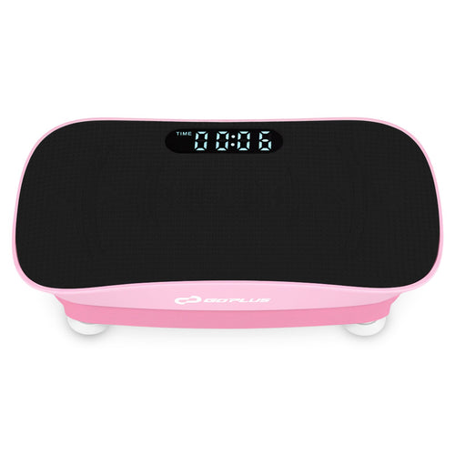 Vibration Plate Exercise Machine for Lymphatic Drainage and Weight Loss with 10 Speed Intensities, Pink