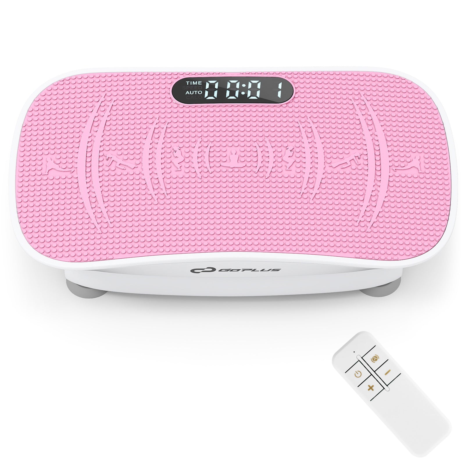 Vibration Plate Exercise Machine, 10 Speed Intensities, White Pink Vibration Exercise Machines at Gallery Canada