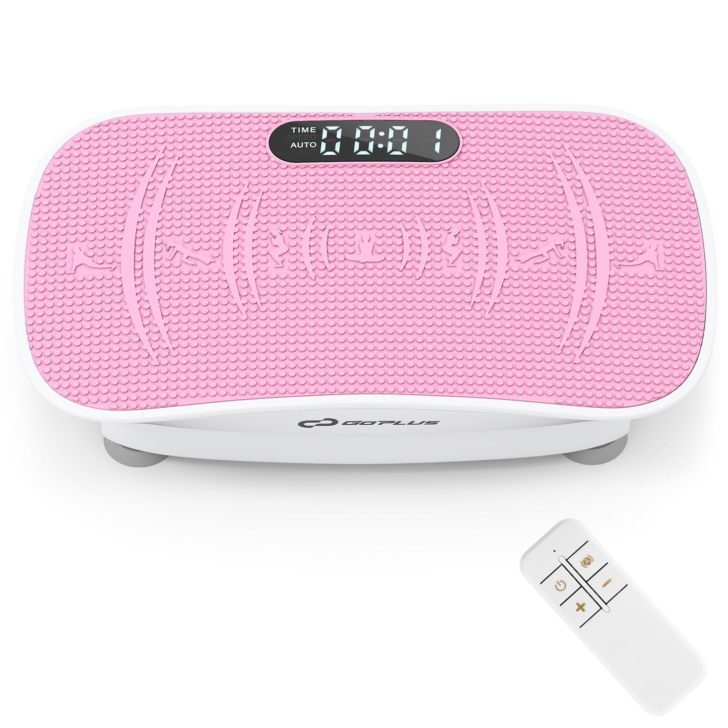 Vibration Plate Exercise Machine, 10 Speed Intensities, White Pink Vibration Exercise Machines at Gallery Canada
