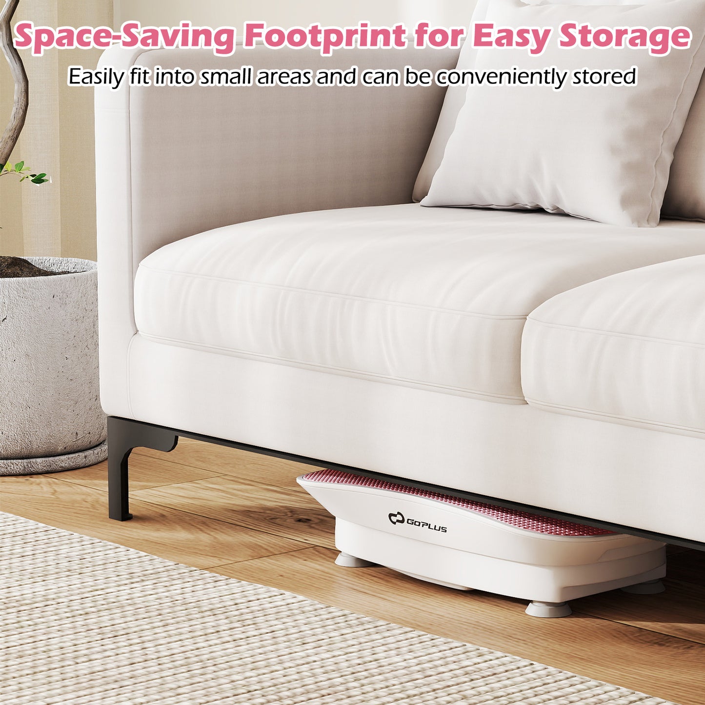 Vibration Plate Exercise Machine, 10 Speed Intensities, White Pink Vibration Exercise Machines at Gallery Canada