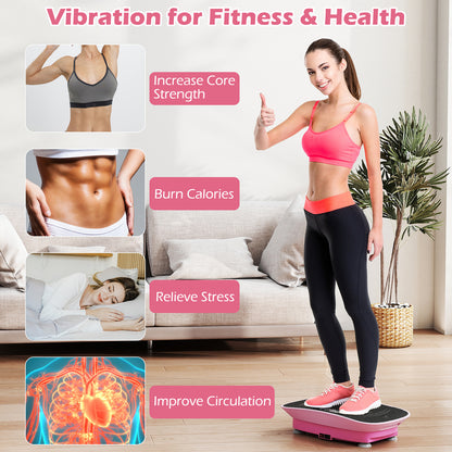 Vibration Plate Exercise Machine, 10 Speed Intensities, Pink Vibration Exercise Machines at Gallery Canada