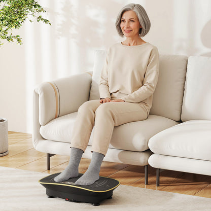 Vibration Plate Exercise Machine, 10 Speed Intensities, Black Vibration Exercise Machines at Gallery Canada