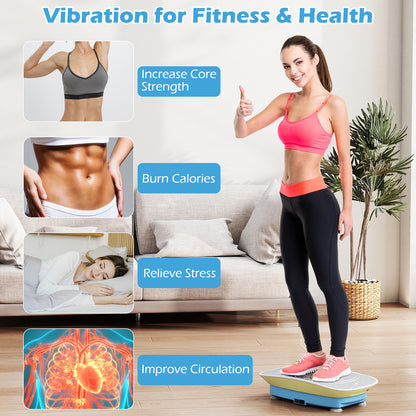 Vibration Plate Exercise Machine, 10 Speed Intensities, Blue & Green Vibration Exercise Machines at Gallery Canada