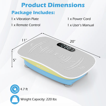 Vibration Plate Exercise Machine, 10 Speed Intensities, Blue & Green Vibration Exercise Machines at Gallery Canada