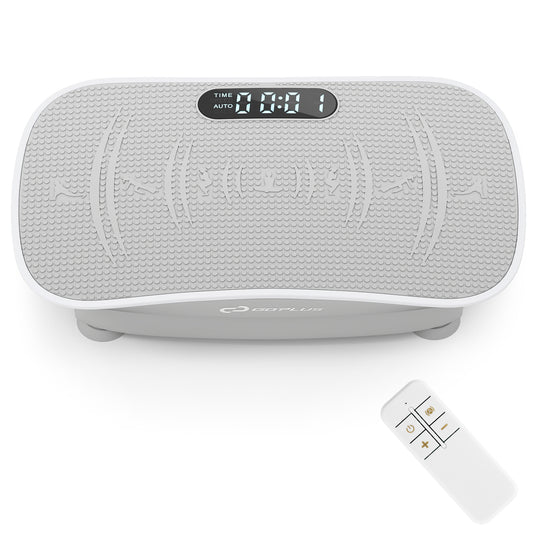 Vibration Plate Exercise Machine, 10 Speed Intensities, Gray Vibration Exercise Machines Gray at Gallery Canada