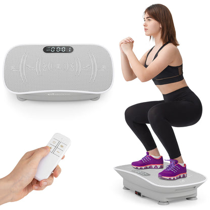 Vibration Plate Exercise Machine, 10 Speed Intensities, Gray Vibration Exercise Machines at Gallery Canada