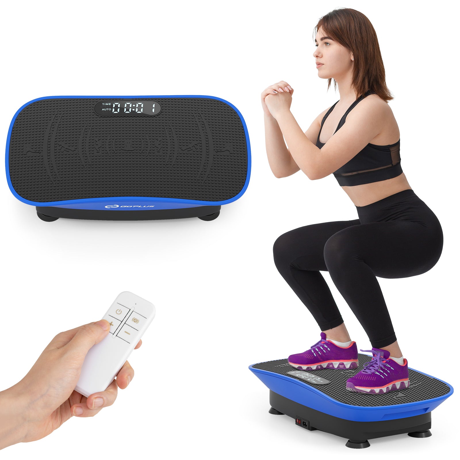 Vibration Plate Exercise Machine, 10 Speed Intensities, Navy Vibration Exercise Machines at Gallery Canada