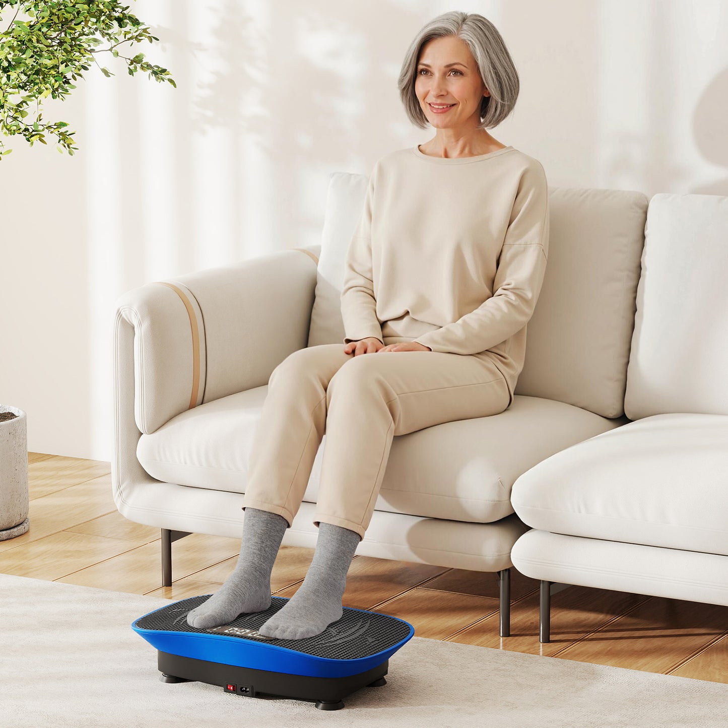 Vibration Plate Exercise Machine, 10 Speed Intensities, Navy Vibration Exercise Machines at Gallery Canada