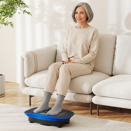 Vibration Plate Exercise Machine, 10 Speed Intensities, Navy
