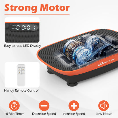 Vibration Plate Exercise Machine, 10 Speed Intensities, Orange Vibration Exercise Machines at Gallery Canada