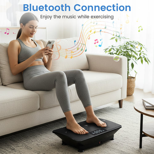 Vibration Plate Exercise Machine with Gravity Sensor for Home, Black