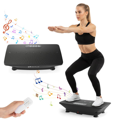 Vibration Plate Exercise Machine with Gravity Sensor for Home, Black