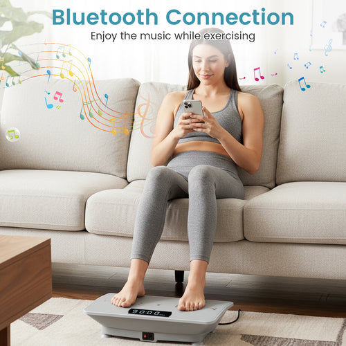 Vibration Plate Exercise Machine with Gravity Sensor for Home, Gray