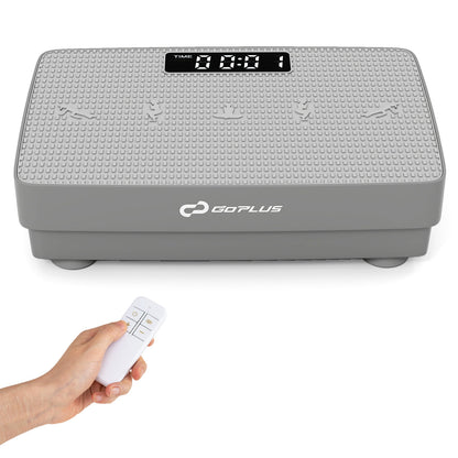 Vibration Plate Exercise Machine with Gravity Sensor and Remote Control for Home Gym, Gray